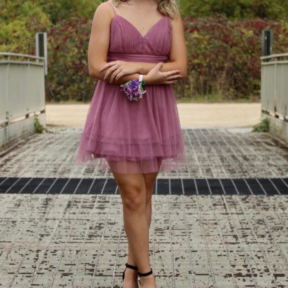 Purple homecoming/ prom/ wedding guest dress - Picture 3 of 5